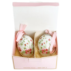 GreenGate Meadow white  Decorative egg set of 2 hanging GreenGate Meadow white  Decorative egg set of 2 hanging