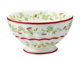 GreenGate Stoneware Gloria White French Bowl XL Limited Edition D: 13,5cm GreenGate Stoneware Gloria White French Bowl XL Limited Edition D: 13,5cm