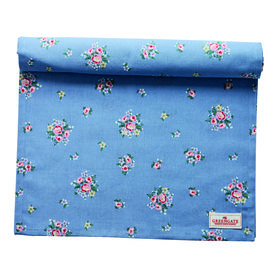GreenGate Tafelloper / Table runner Nicoline dusty blue 45x140cm
