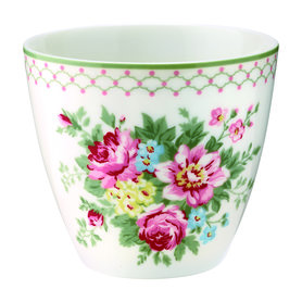 GreenGate Mokje / Latte cup Aurelia white H: 9cm GreenGate Mokje / Latte cup Aurelia white H: 9cm