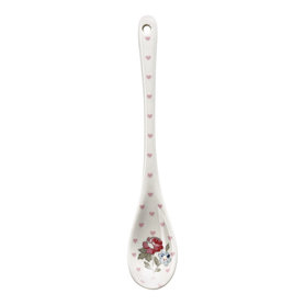 GreenGate Kinder Lepel / Kids spoon Ruby petit white L:15,5cm GreenGate Kinder Lepel / Kids spoon Ruby petit white L:15,5cm