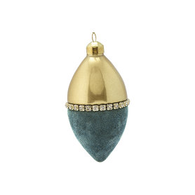 GreenGate Kerstbal / Christmas Cone glass Adele green hanging H:14cm GreenGate Kerstbal / Christmas Cone glass Adele green hanging H:14cm