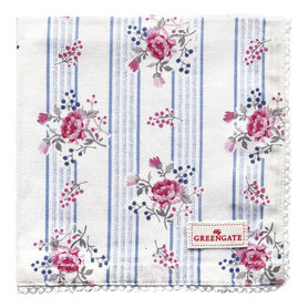 GreenGate Servet / Napkin with lace Fiona Pale Blue 40x40cm GreenGate Servet / Napkin with lace Fiona Pale Blue 40x40cm