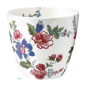 GreenGate Mokje / Latte cup Isobel white H: 9cm GreenGate Mokje / Latte cup Isobel white H: 9cm