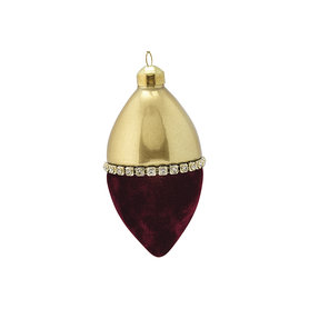 GreenGate Kerstbal / Christmas Cone glass Adele bordeaux hanging H:14cm GreenGate Kerstbal / Christmas Cone glass Adele bordeaux hanging H:14cm