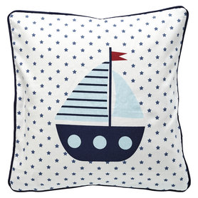 GreenGate Sierkussen / Cushion Noah white pieceprinted 40x40cm GreenGate Sierkussen / Cushion Noah white pieceprinted 40x40cm