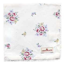 GreenGate Katoenen Servet met kant Nicoline white 40x40cm GreenGate Katoenen Servet met kant Nicoline white 40x40cm
