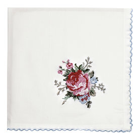 GreenGate Servet / Napkin Aurelia white w/embroidery 40x40cm GreenGate Servet / Napkin Aurelia white w/embroidery 40x40cm