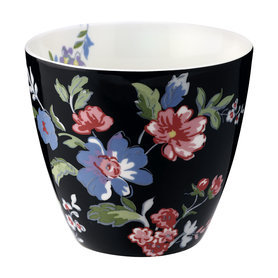 GreenGate Mokje / Latte cup Isobel Black H: 9cm GreenGate Mokje / Latte cup Isobel Black H: 9cm