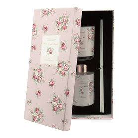GreenGate Cadeauset Scented Candle & Diffuser Aurelia white  GreenGate Cadeauset Scented Candle & Diffuser Aurelia white
