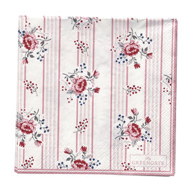 GreenGate Servet / Napkin with lace Fiona Pale Pink 40x40cm GreenGate Servet / Napkin with lace Fiona Pale Pink 40x40cm