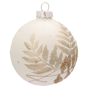 GreenGate Kerstbal / Christmas Ball glass Amira_Gold_ hanging D:8cm