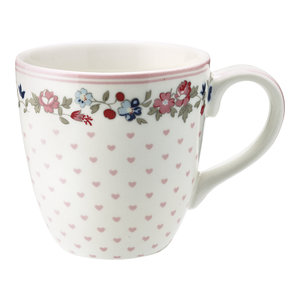 GreenGate Kinder Mok / Kids mug Ruby petit white H:8cm