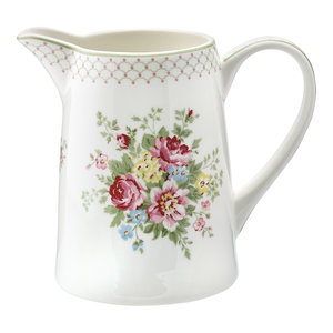 GreenGate Melkkan / Jug Aurelia white 1L 