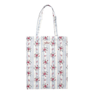 GreenGate Shopper / Bag cotton Fiona pale blue 35x45cm