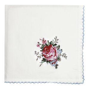 GreenGate Servet / Napkin Aurelia white w/embroidery 40x40cm
