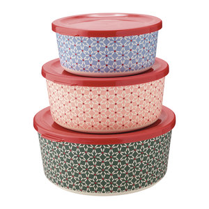 reenGate Opbergdoos / Storage box round Juno green set of 3