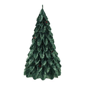 GreenGate Kaars / Candle christmas tree dark green large H: 20cm